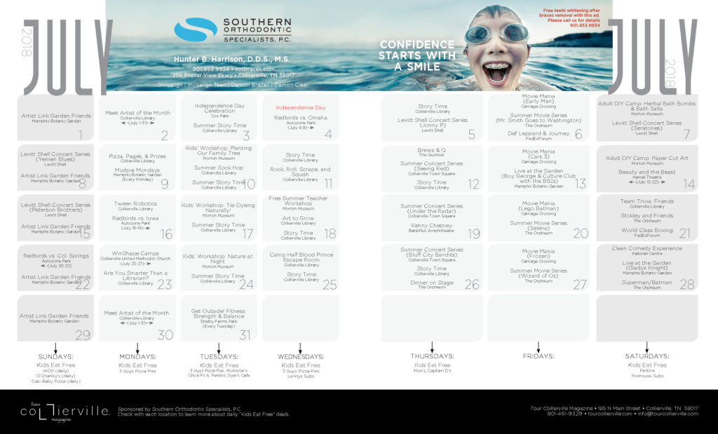 Calendar Tour Collierville