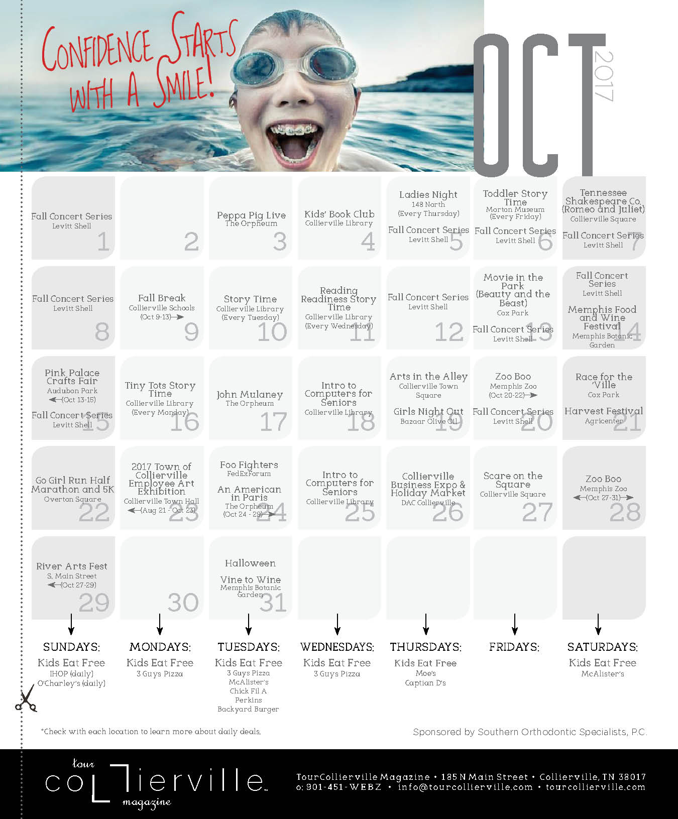 OCT Calendar Tour Collierville