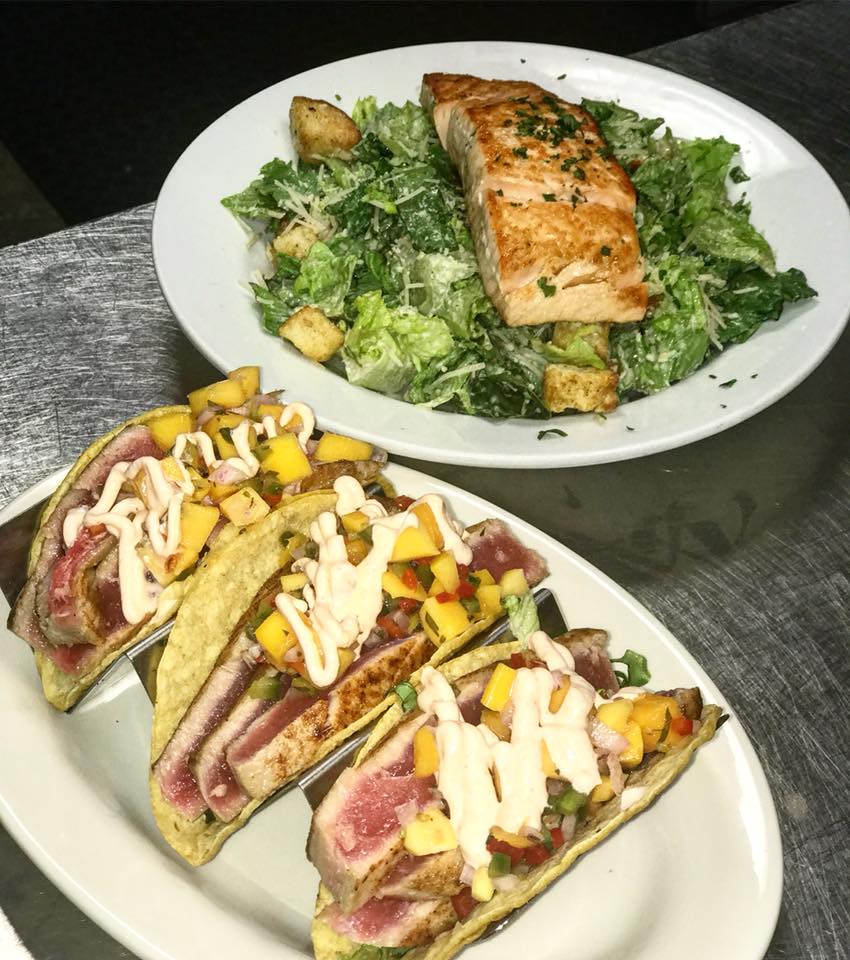 Fish Tacos & Salmon Salad